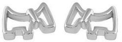  14 K Kutya fülbevaló, fehér arany ékszer