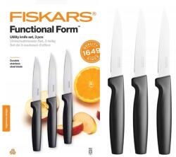 Fiskars 3 Darabos Konyhai Hámozó Szeletelő Kés Készlet Éles Dobozban (1057563)