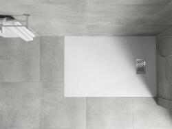 Mexen Hugo SMC zuhanytálca 100 x 70 cm, fehér , takaró inox - 42107010-X Kompozit zuhanytálca Kompozit zuhanytálca (5905315224064)