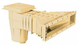 GEMAS Lux ABS Keskeny Szájú, Hosszított Trapéz Szkimmer Fóliás Medenecéhez 1, 5" - Bézs