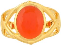  Karneol Gyűrű - Aranyozott Ezüst - 4.52 Karát