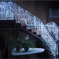 alloet 300 LED-es Karácsonyi Jégcsap Fényfüzér, Izzósor, 15 M-Hidegfehér