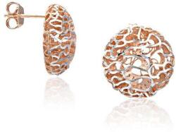 Ezüst Áttört Fülbevaló - Ródium Bevonat