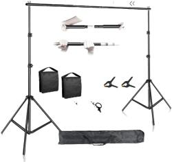  Háttér -támogató rendszerkészletek, állítható háttérkép, fotózási stúdió keret, 2x3m állvány, Illessze a homokzsákkal