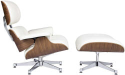  Lounge VA Premium Fotel és Lábtartó - Fehér/Dió (KHM-KH1501100147)