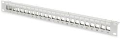 ASSMANN 19" 1U 24port szürke moduláris üres Patch Panel DN-91410 (DN-91410)