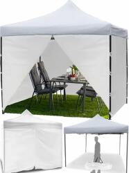 MalTec Sunwaal Pavilon - 3x3m, Fehér, 4 Oldalfal, Vízálló