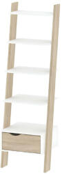 TEMPO KONDELA könyvespolc fiókkal, tölgy sonoma/fehér, OSLO 75385 - pepita