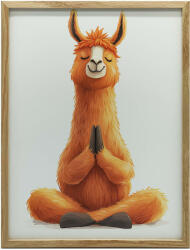  KERET FALI PLAKÁT MEDITÁLÓ LAMA 50x70 CM SÖTÉTBANA