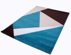  Barcelona E198_FMA12 kék-bézs geometriai mintás szőnyeg 200x290 cm