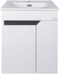 TMP cabinets VISION 50 fali függesztett fürdőszobai bútor - SKY 3 E-8099-50 porcelán mosdóval - 51 x 40 cm