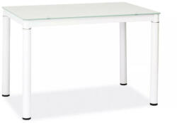 SIGNAL MEBLE Galant Edzett Üveg Étkezőasztal Fehér 100x60 (GALANTB100X60)
