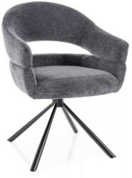 SIGNAL MEBLE Borgo Raven Forgó Étkezőszék - Sötétszürke Szövet (SIG-BORGORCCSZ)