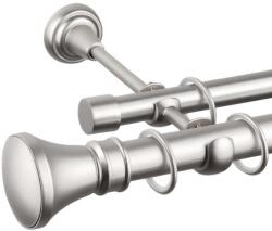Kolosos Dupla Függönyrúd - Matt Króm - 360 cm