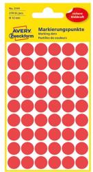 AVERY Etikett AVERY 3141 jelölőpont 12mm piros 270 darabos (3141) - pcx