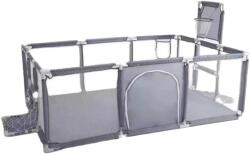  Baby Playpen, Unisex Design, Biztonságos Szövet anyag, Szürke 2 foci ajtó nincs ajándék