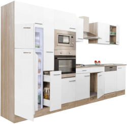 Leziter Yorki 370 konyhablokk sonoma tölgy korpusz, selyemfényű fehér fronttal (L370STFH)