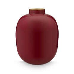 Pip Studio Ovális Fém Váza - Sötétvörös - 32cm