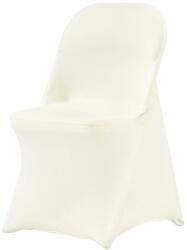  Elefántcsont sztreccs spandex székhuzatok, levehető és mosható, akár 22x18x37 hüvelykes székekhez, 50db rövid