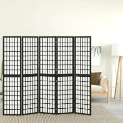  5 paneles fekete japán stílusú összecsukható paraván 200x170 cm