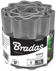 Bradas Gyepszegély, hullámos 9m x 15cm szürke (1503140 - OBFGY 0915)