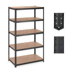  5 Polcos Szerszámszekrény - 180x100x60 cm - Acél és MDF - 1250 kg