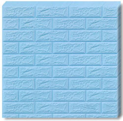 Macvi 50 darabos készlet öntapadós 3D tapéta 3D, kívülről puha hab, modern design, bármilyen térbe alkalmas, vízálló, méret 70x77, Macvi®, Tégla minta kék