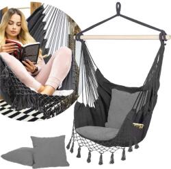 SPRINGOS Függőfotel - Szürke - 130x100cm (HM060)