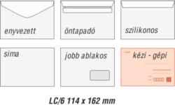  Frama Boríték - LC6 - Szilikonos - 114x162 mm