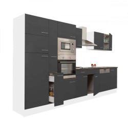 Leziter Yorki 370 konyhablokk fehér korpusz, selyemfényű antracit fronttal (L370FHAN)