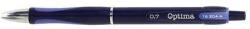 Optima Golyóstoll - Nyomógombos - 0.7 mm - Kék