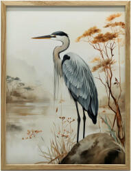 VÁSZONFESTÉS KERET NÉLKÜL SÉTA A KÖDES TÓ MELLÉL 50x70 CM