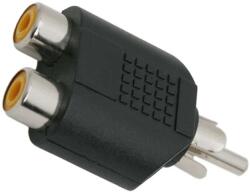 RCA Y-Átalakító - 2 RCA Aljzat - 1 RCA Dugó