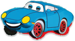  Fólia lufi, mini forma, kék autó, kb. 35 cm