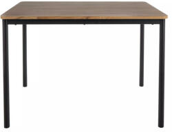  City Artisan Tölgy Étkezőasztal Fekete Fém Vázzal