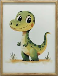  VÁSZON FESTMÉNY FALRA MOSOLYOGÓ DINOSAURUSZ PREMIUM 70x100