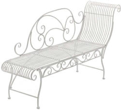  Kovácsoltvas Napozóágy - Fehér - 156x46 cm