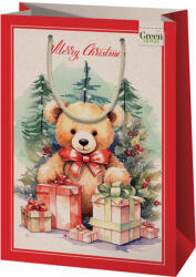 Cardex Cardex: Green Grass Karácsonyi macis exkluzív nagy méretű ajándéktáska 27x14x33cm (50608) - jatekshop