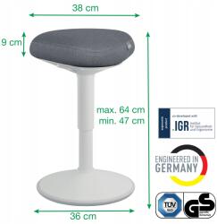 Leitz Ergo Leitz szék aktív üléshez világosszürke 65440085 (65440085)