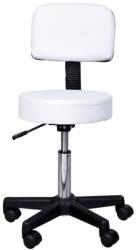  Háttámlás kozmetikai forgószék fekete és fehér színben - Léna - Fehér (AO71-0014)