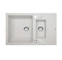 Deante Andante egy medencés mosogató csepegtetővel, gyümölcsmosóval, alabástrom (5908212043646)