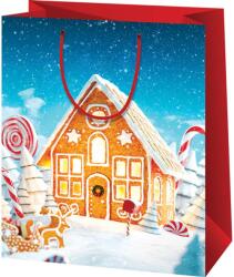 Cardex Mézeskalács házikó mintás normál méretű ajándéktáska 11x6x14cm-es (44540) - jatekshop