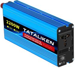 Tiszta szinuszhullám -inverter, 1500 W teljesítmény, univerzális aljzat, nagy hatékonyság, 12V2200W 220V