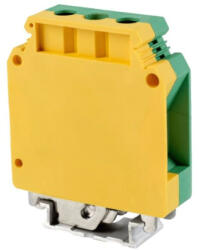 Tracon TSKA35JD 24 db/csomag 6-35mm2/ 150A csavaros/ sínre/ zöld/sárga védővezető ipari sorozatkapocs - pepita