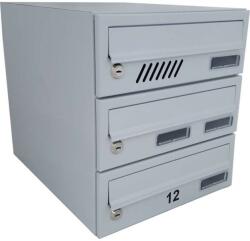  M30 Moduláris Postaláda Tömb - 3 Postaláda - RAL 7035 Szürke