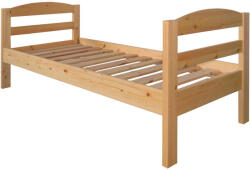 Komforttéka Zénó magas lábvéges fenyő ágykeret 90 + ajándék ágyráccsal - pepita