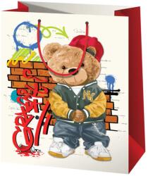 Cardex Sapkás maci nagy méretű ajándéktáska 27x14x33cm (48381) - jatekshop