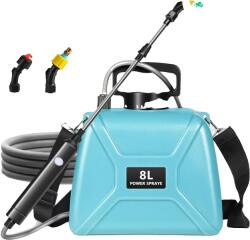  8l automatikus elektromos permetezőgép, tartós műanyag felépítés, állítható permetező fúvóka, zöld 8L
