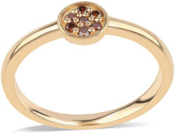  Arannyal Bevont Ezüst Gyűrű Vörös Gyémánttal, ROS744/57