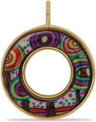  Arannyal Bevont Ezüst Medál Tűzzománccal, Y55841